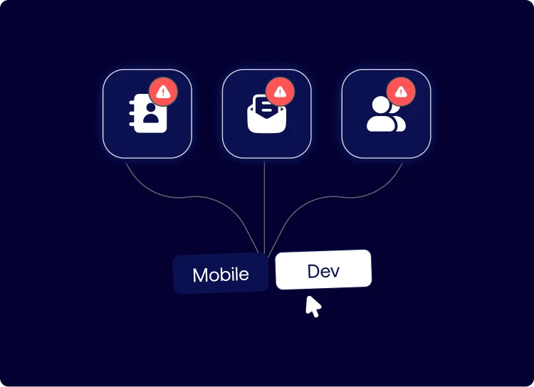 Mobile App Notification Alert With Blue Background